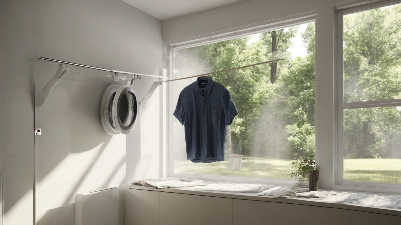 Clothesline Air-Drying Laundry Humidity and Energy Plan